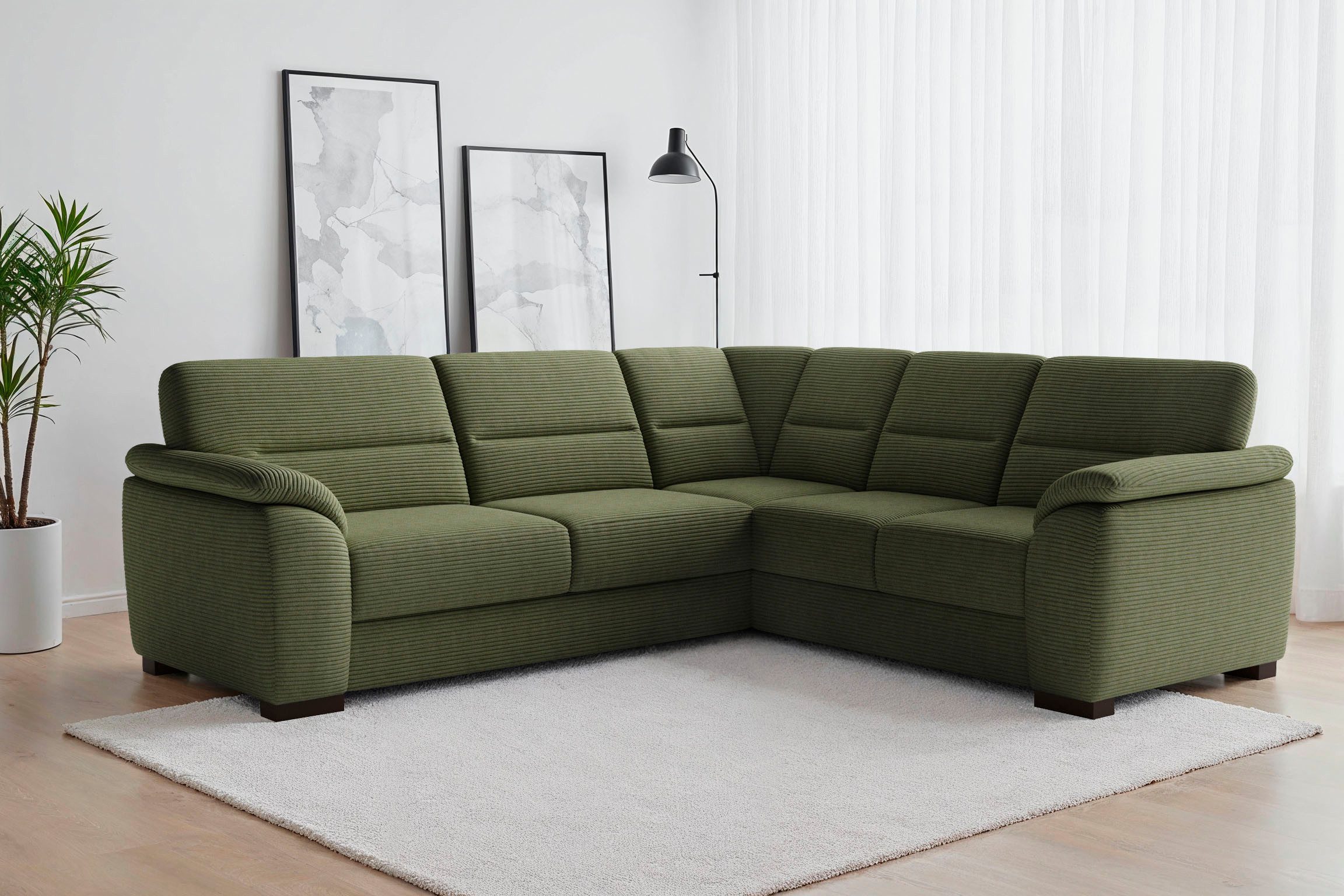 sit&more Ecksofa Montego L-Form, B: 255 cm, wahlweise mit Schlaffunktion und Schubkasten