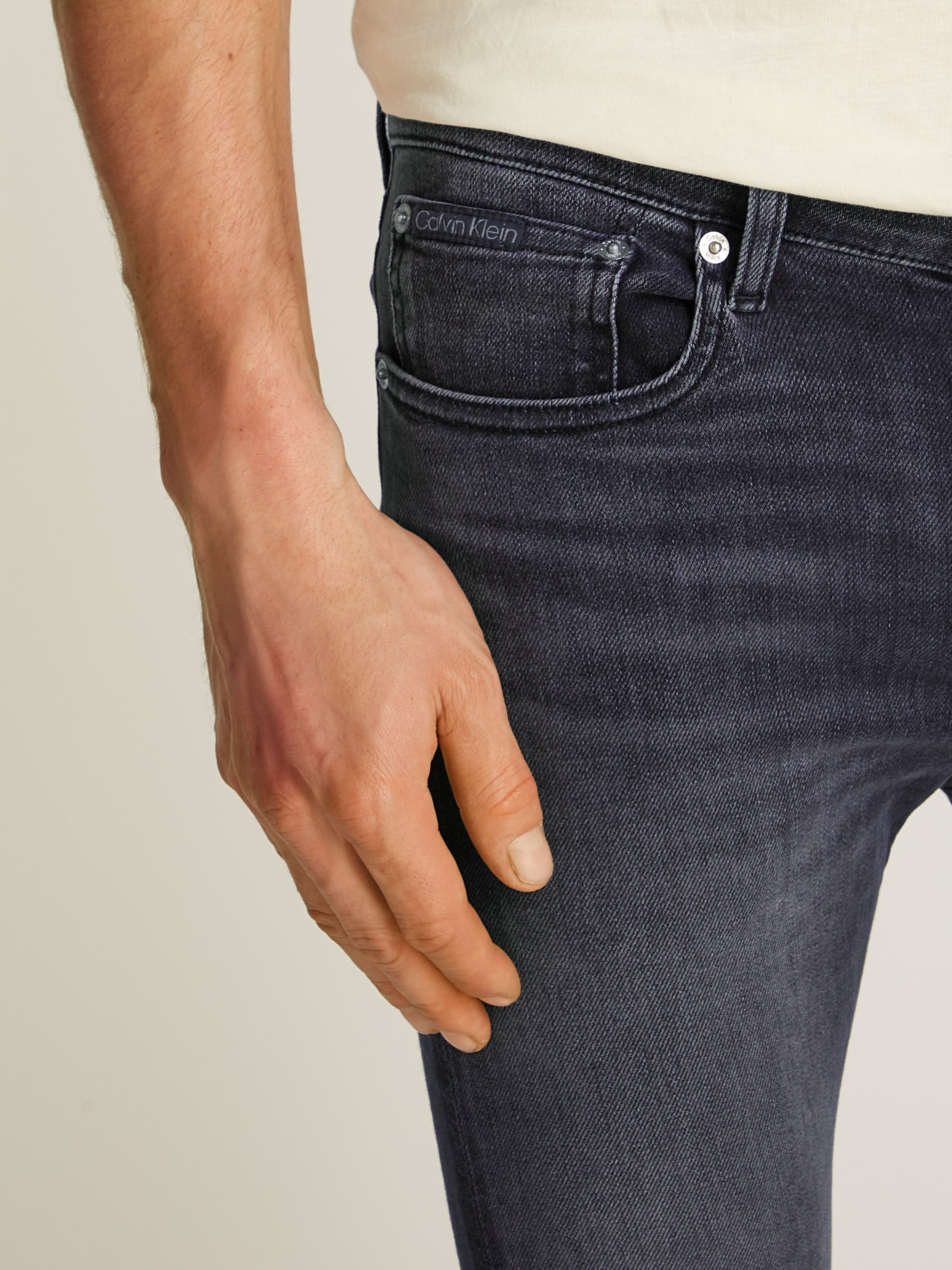 Calvin Klein Jeans Stretch-Jeans SKINNY Coinpocket, Logostickerei