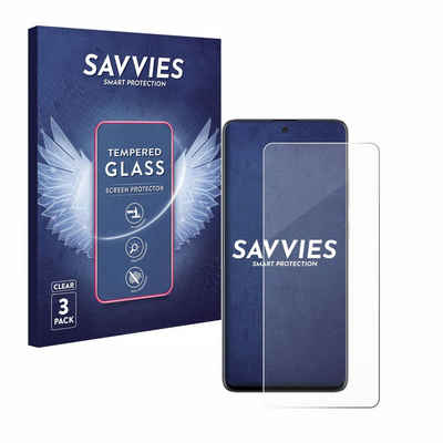 Savvies Panzerglas für Samsung Galaxy A51, Displayschutzglas, 3 Stück, Schutzglas Echtglas 9H Härte klar Anti-Fingerprint
