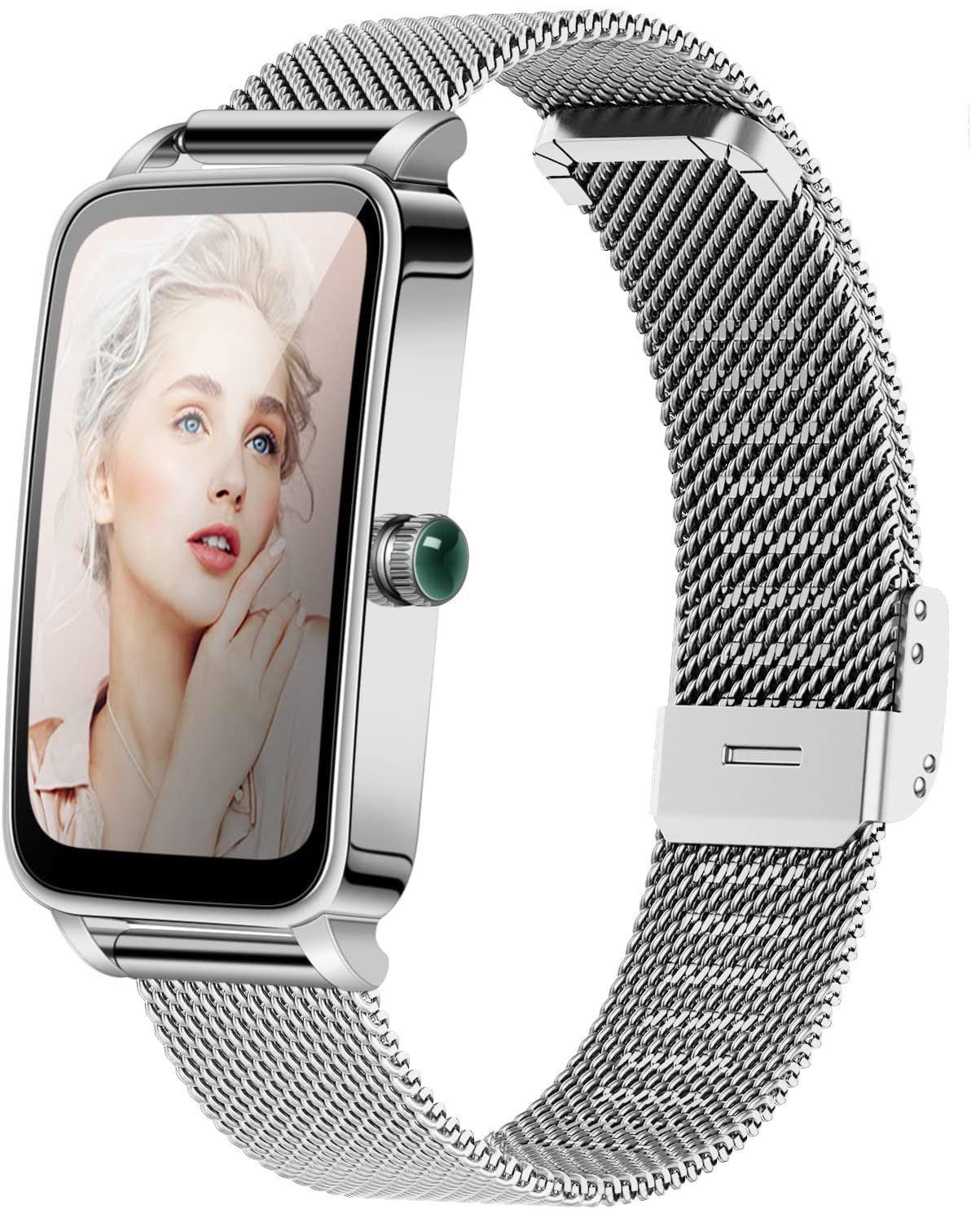 Sross Smartwatch, Fitness Tracker Uhr, Damen Herren Smartwatch (Fitnessuhr mit Telefonfunktion 1,45