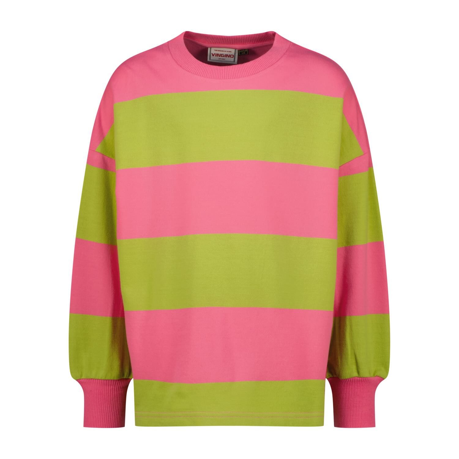 Vingino Sweater Sweater mit Streifen und Rückenprint aus 100 % Baumwolle