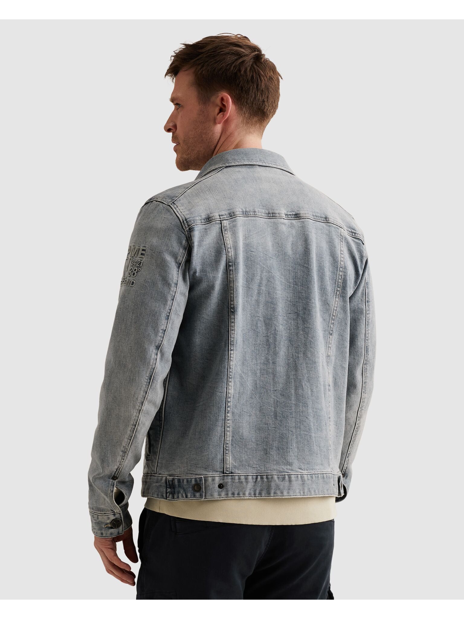 PME LEGEND Jeansjacke mit Logo Stickereien günstig online kaufen