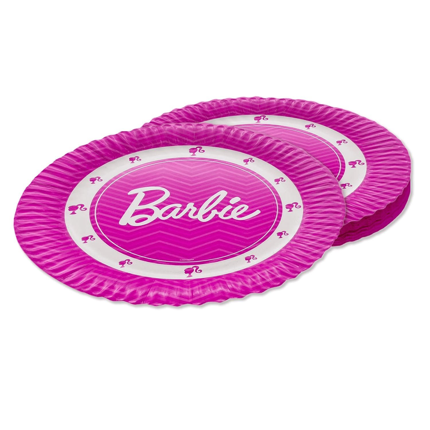 Party Factory Einwegteller Barbie Papp-Teller 23cm 8 Stück für Kindergeburtstag Party Geburtstag, (8 St)