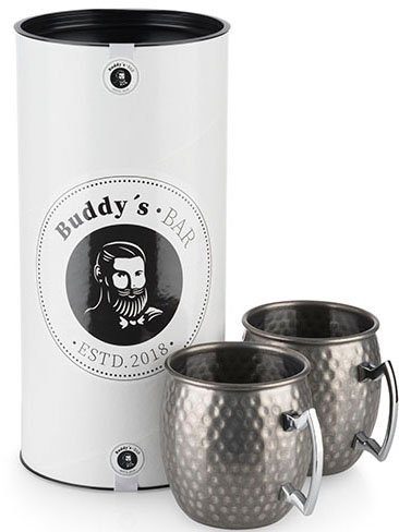 Bar, Buddy's hochwert. ml, Edelstahl, Becher, Moscow Mule Hammerschlag-Effekt 500 Becher Buddy´s Edelstahl,