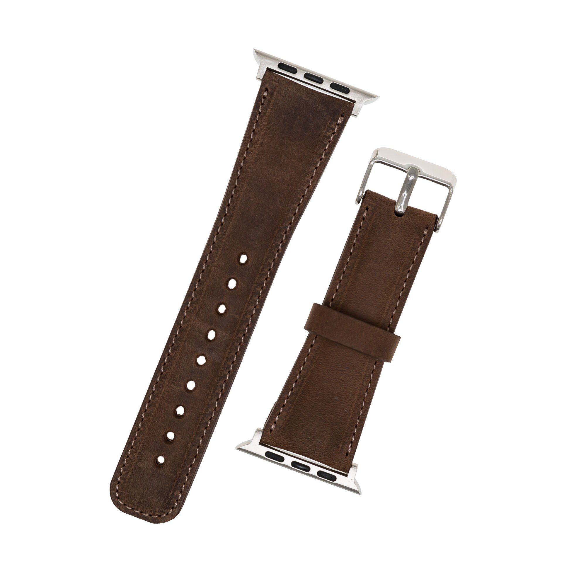 Apple Ersatzarmband Band Braun Ultra/9/8/7SE/6-1 Leather Renna Matt Watch Echtleder Uhrenarmband für Series