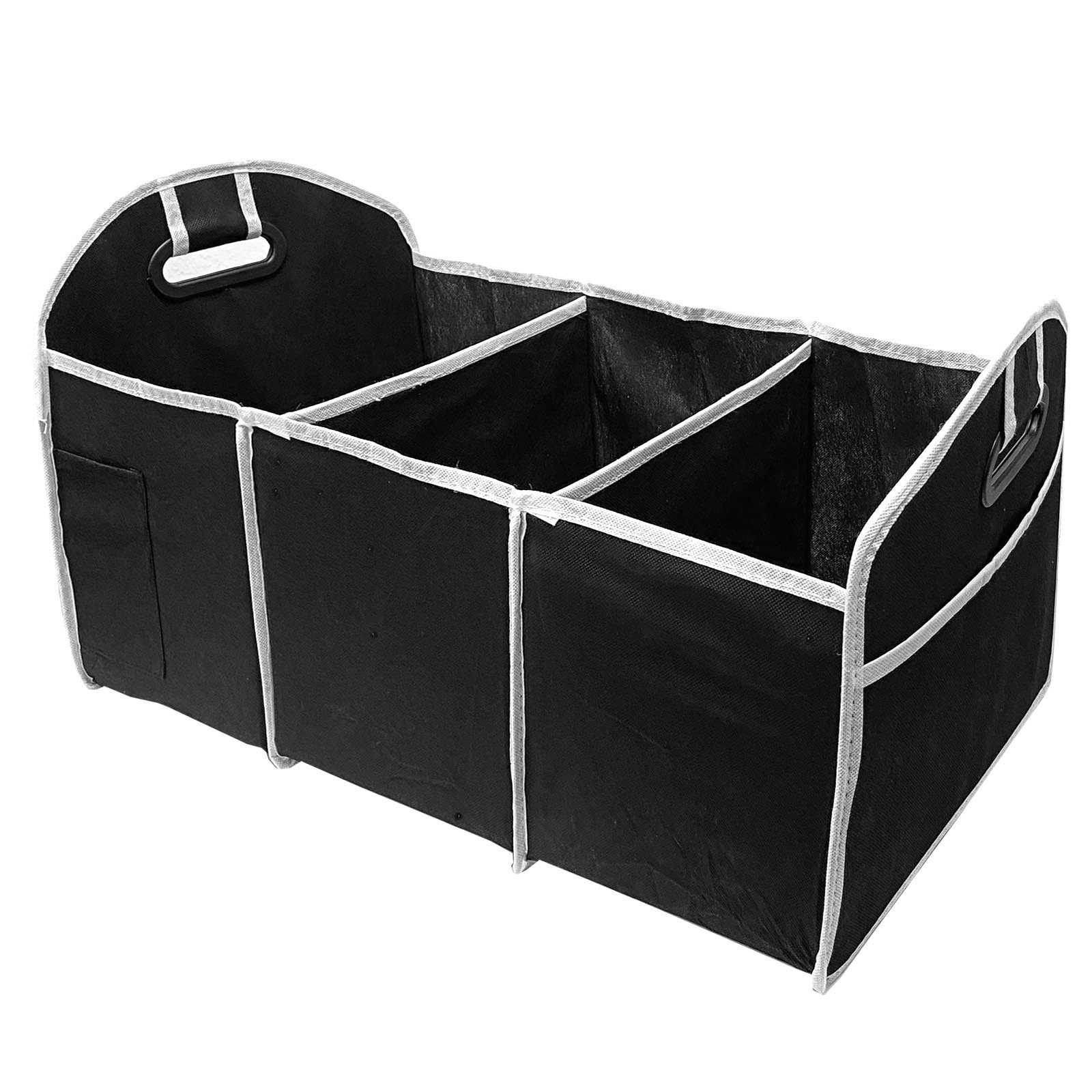 HAC24 Aufbewahrungstasche Kofferraumtasche Faltbox Kofferraumbox Auto Aufbewahrungsbox Kofferraumorganizer (1-tlg., 57x33x32 cm), Schwarz