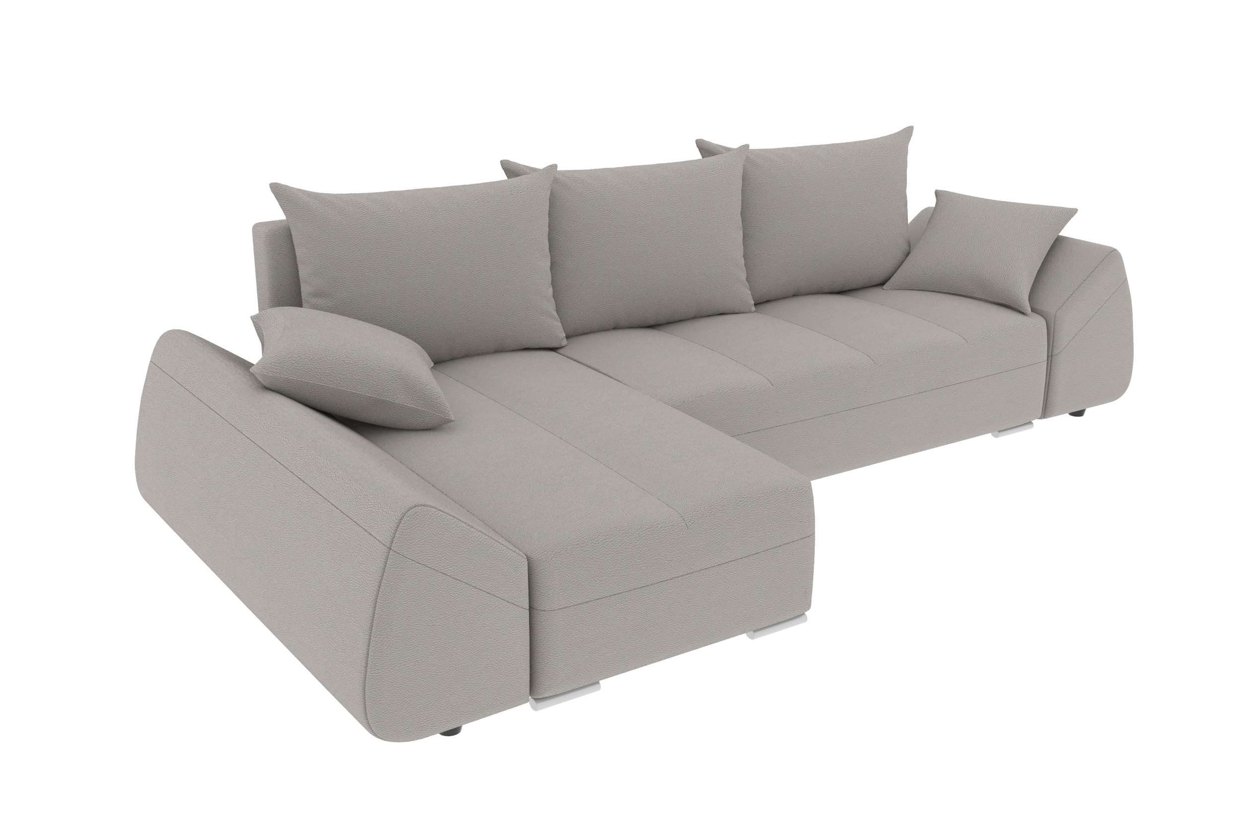 Stylefy Ecksofa Sienna, L-Form, Eckcouch, Sofa, Sitzkomfort, mit Bettfunktion, mit Bettkasten, Modern Design