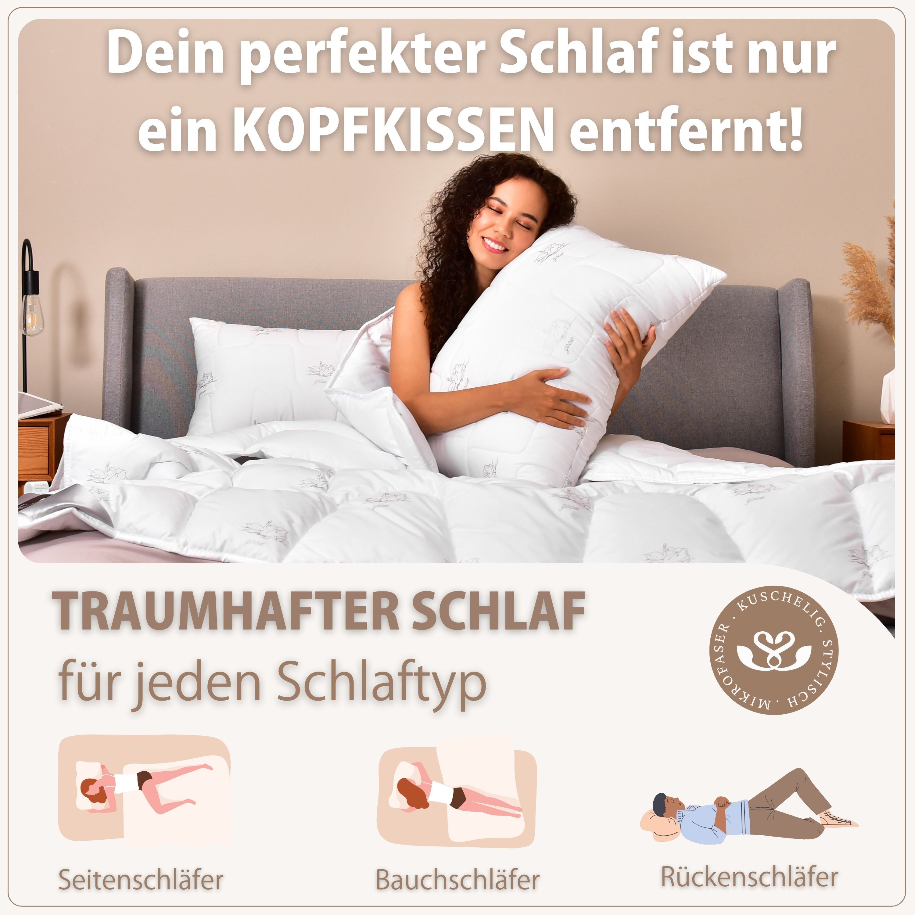 SEI Design Kopfkissen Kopfkissen Kissen Mirkofaser günstig online kaufen
