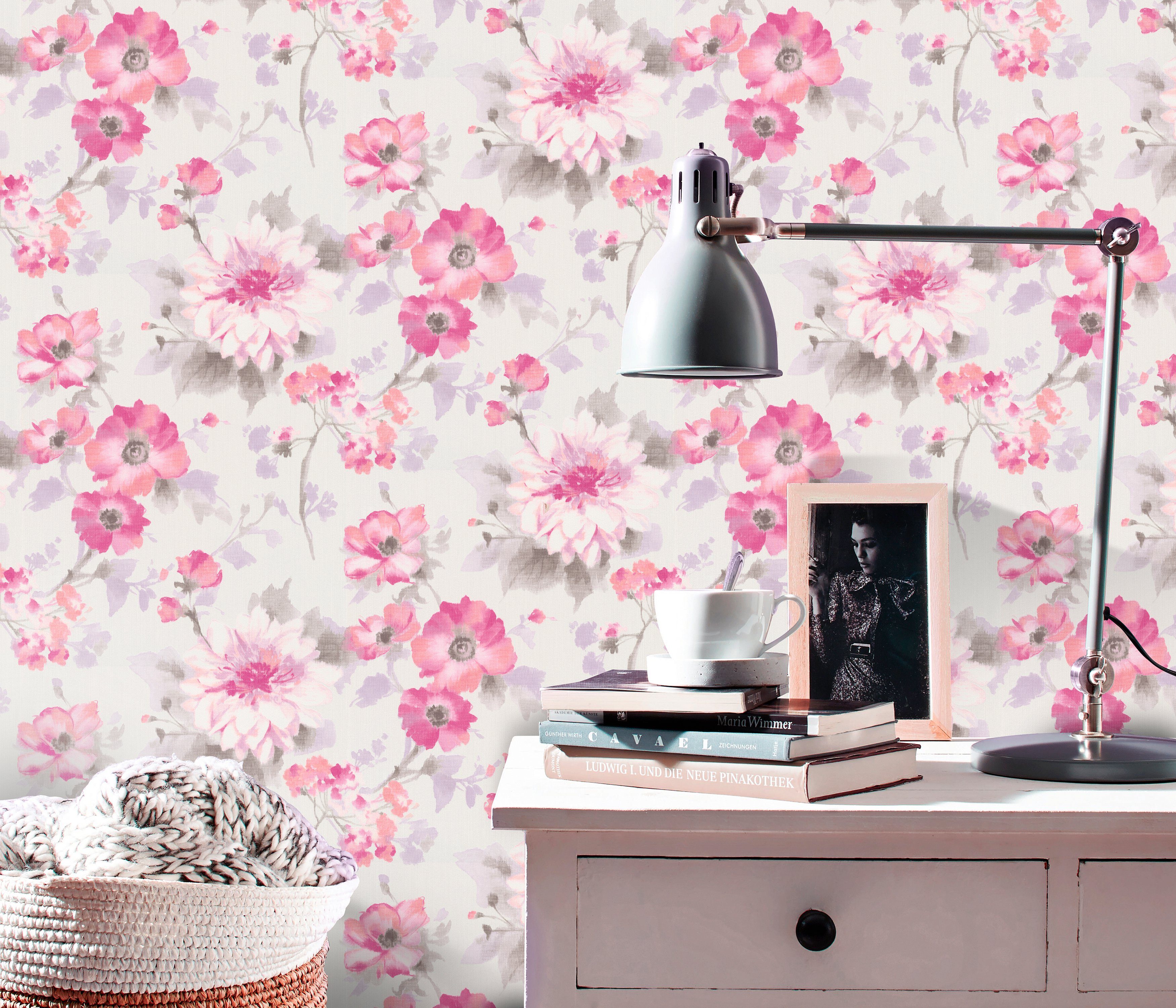 walls rosa Muster x Fashion Walls, floral, for Fashion 10,05 for Erismann 0,53m Vliestapete