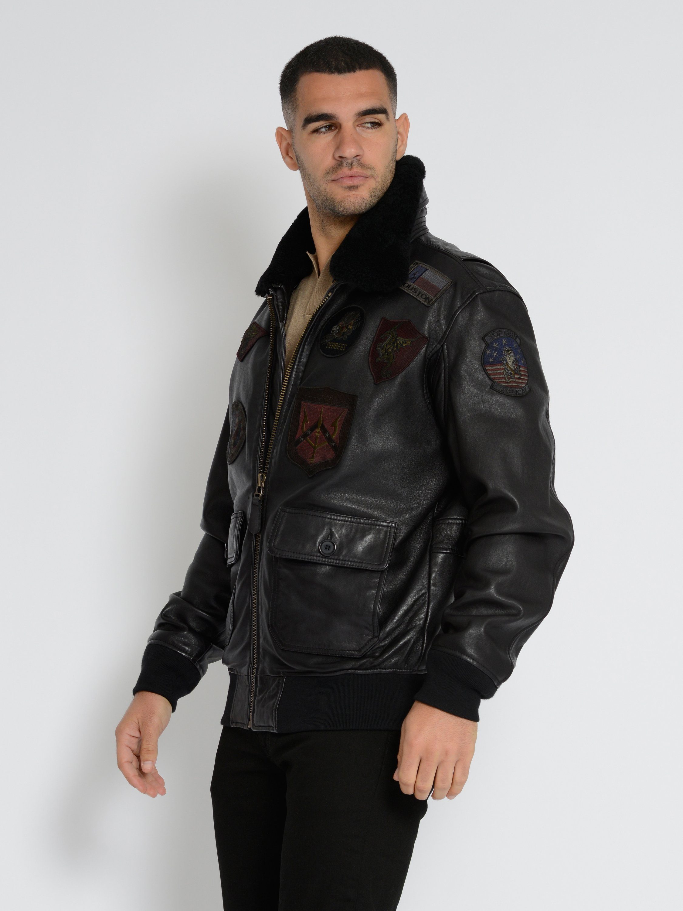 TOP GUN Lederjacke TG2023004