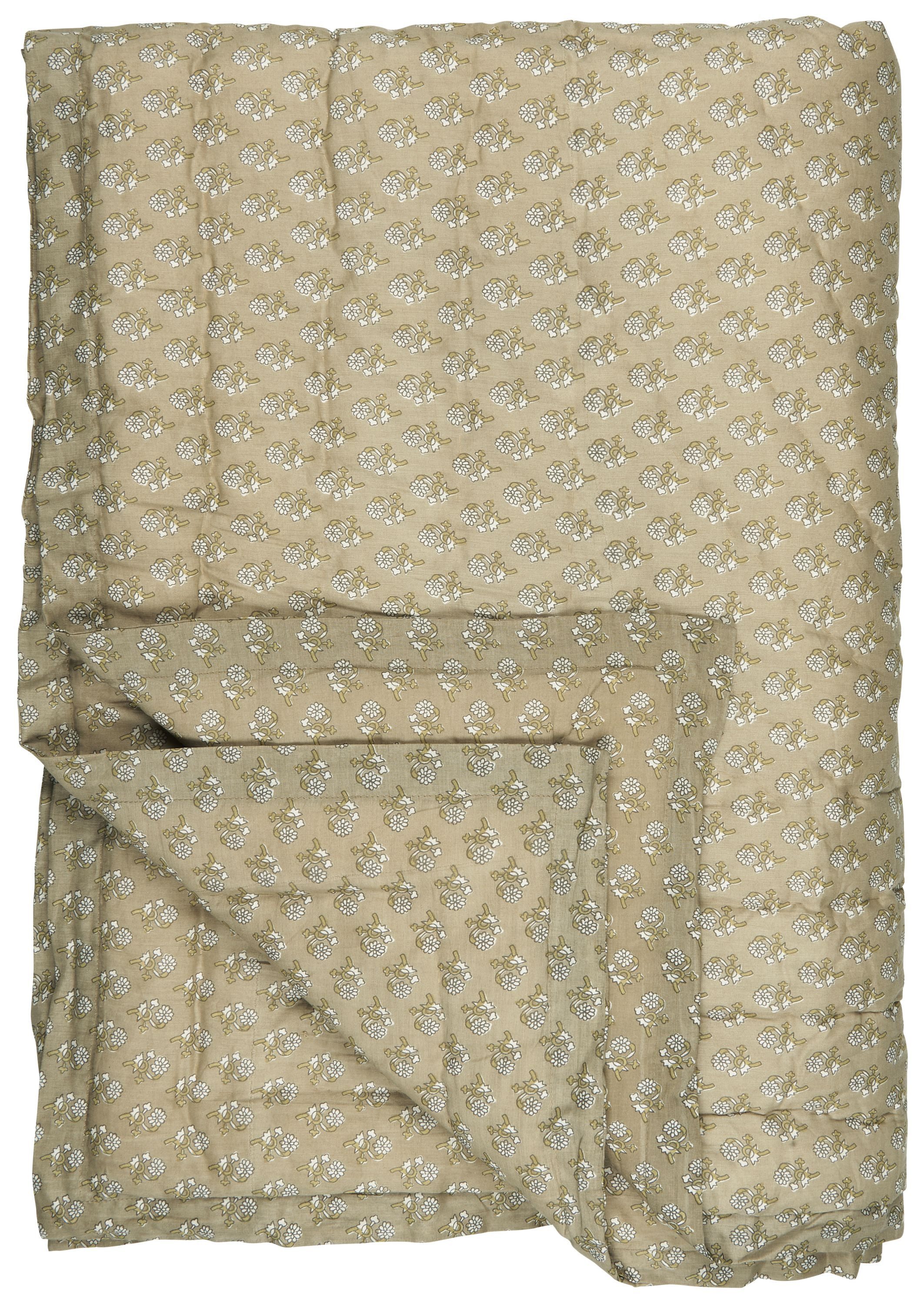 Tagesdecke Ib Laursen - Decke Quilt Tagesdecke Überwurf 170x130cm Grün Weiß