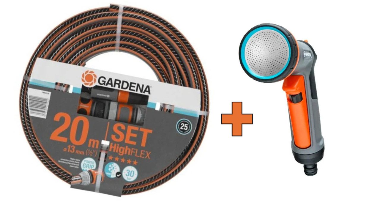 GARDENA Wischwasserschlauch Gardena Bewässerungsset Schlauch Comfort HighFlex