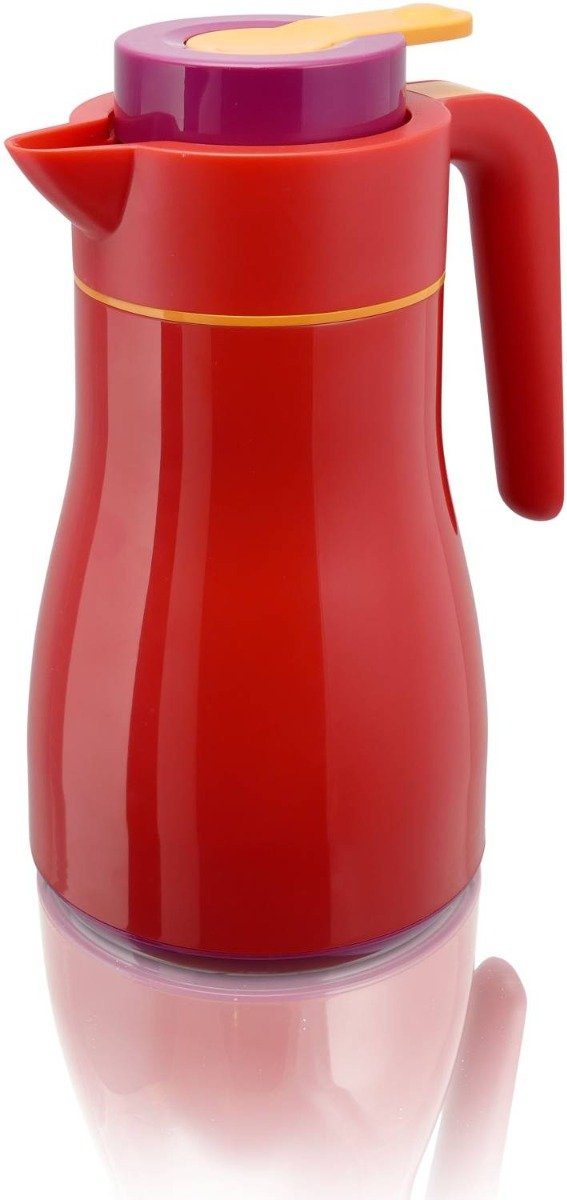 enjoy THE 1Liter, LIVING Thermoskanne ITALIAN schadstofffrei WAY lebensmittelverträglich Allegra OF Isolierkanne und rot