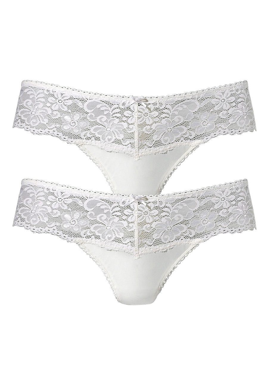 Nuance String (2-St) Dessous mit breitem Spitzenband