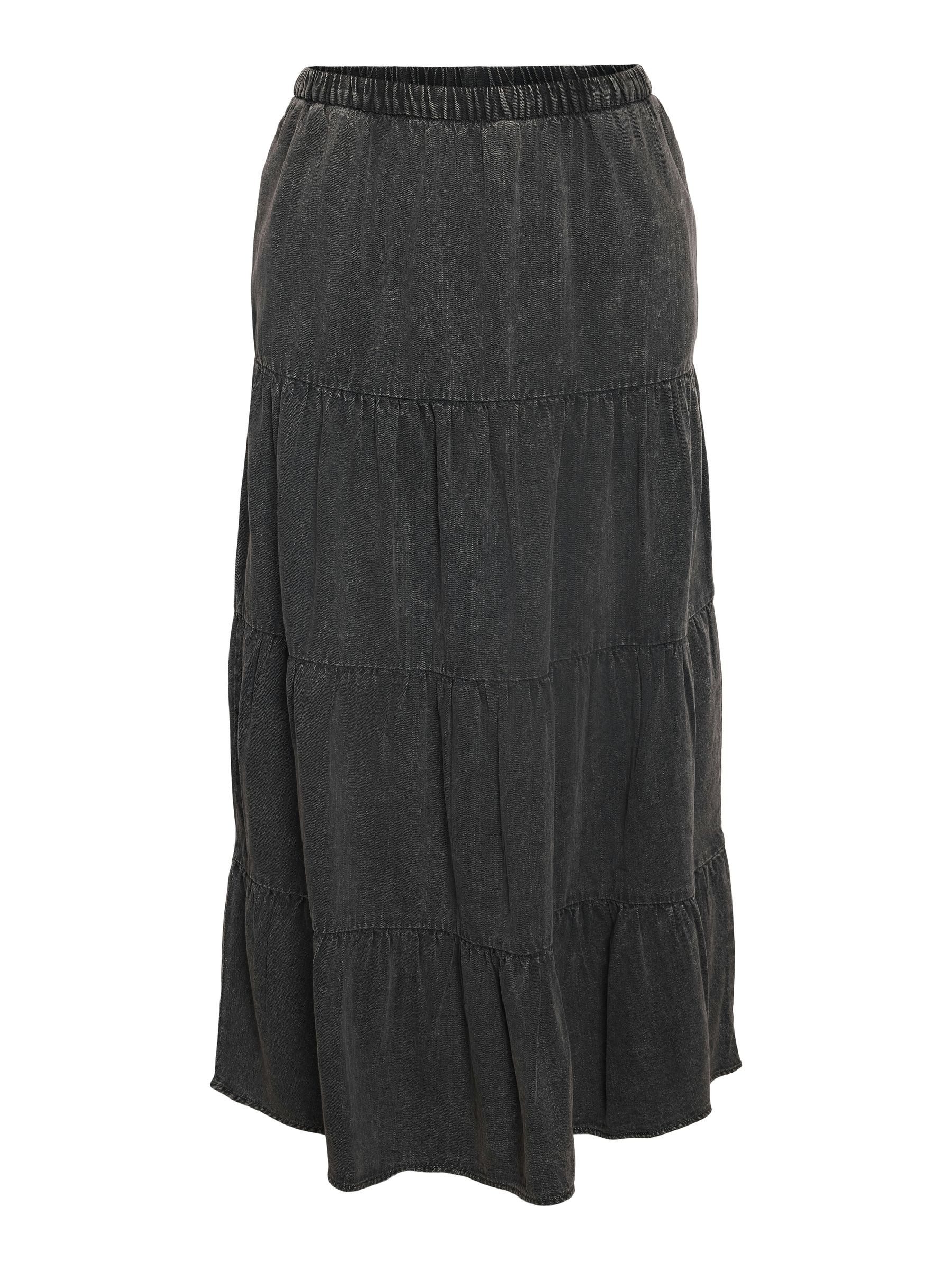 Noisy may Sommerrock Vintage Denim Design mit Rüschen und elastischem Bund günstig online kaufen