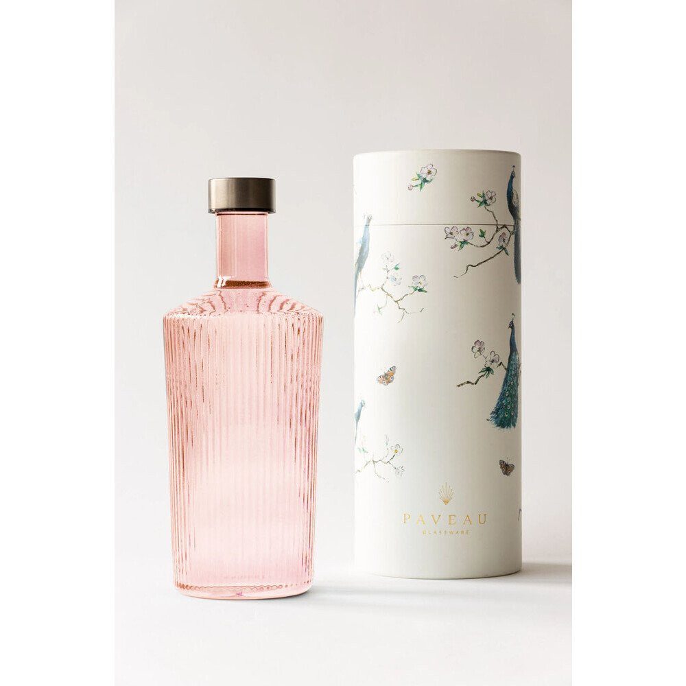 Paveau Wassersprudler Flasche Wasserflasche 1,25 l Pink, (1-tlg), Wasserflasche, Ø10,5cm, Glas, rosa – Bild 4 von 4