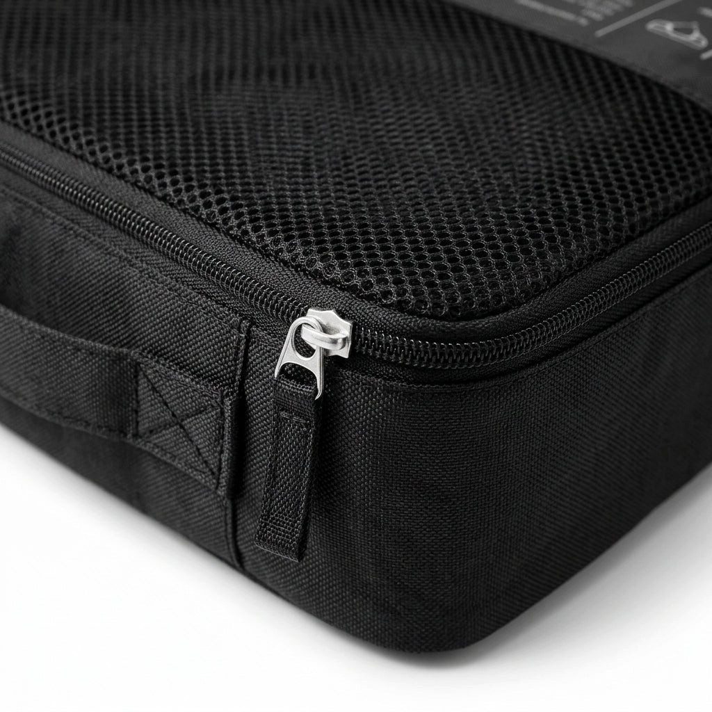 H-basics Kofferorganizer Packwürfel 7-tlg Schwarz Wäsche- und Schuhbeutel