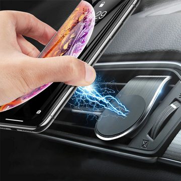 Retoo Handyhalterung Auto Magnet Lüftung Handy Halter Smartphone Smartphone-Halterung, (Magnetische Autohalterung, Metallplatte mit starkem Klebeband, Magnetische Autohalterung, Metallplatte mit starkem Klebeband, Kfz- Halterung)