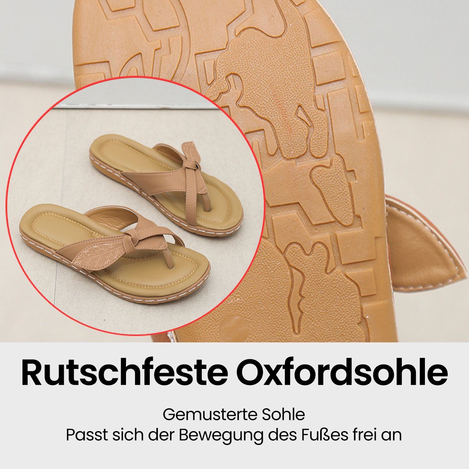Outdoor flache Sandale Hausschuhe Slides Pantoffeln Zehentrenner Daisred Rosa