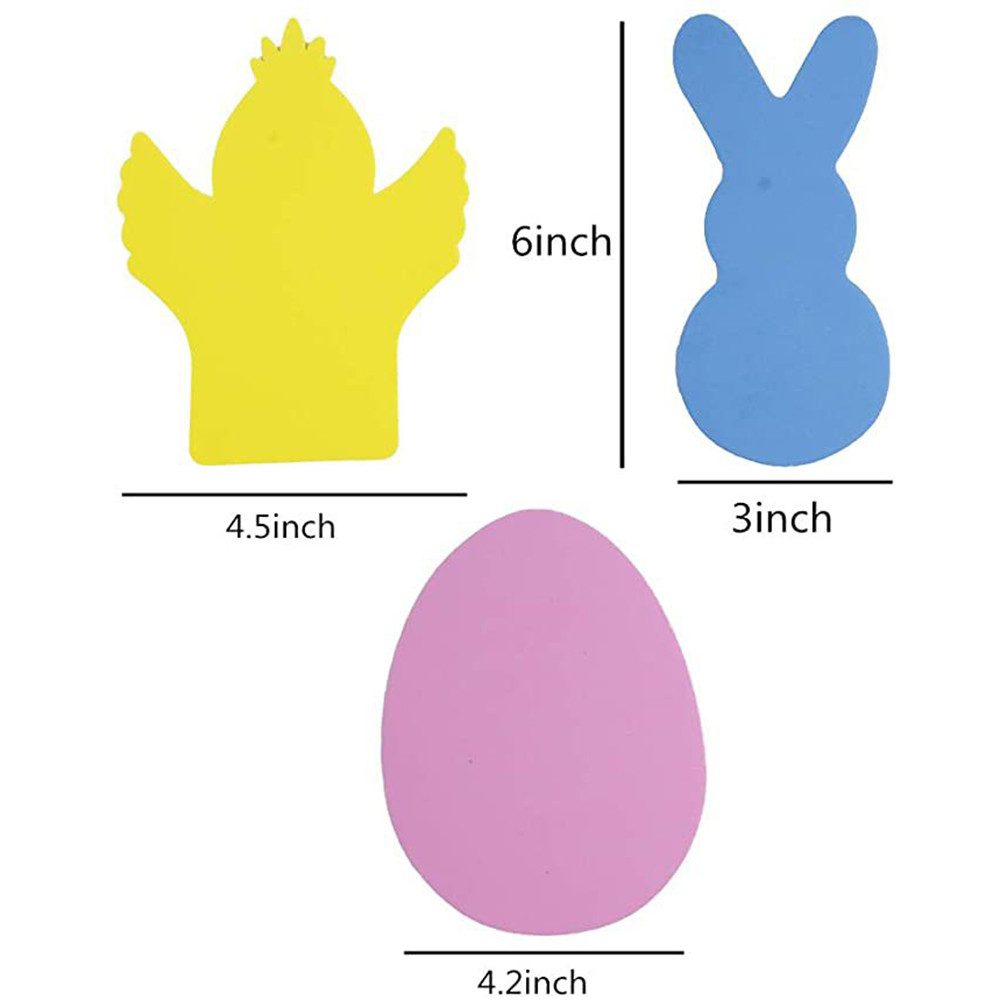 CLTYQ Osterei Ostereier Bastelset für Kinder Ostern Anhänger Deko, Ostern Kreative Kunsthandwerk Bastelhandwerk Kreativset