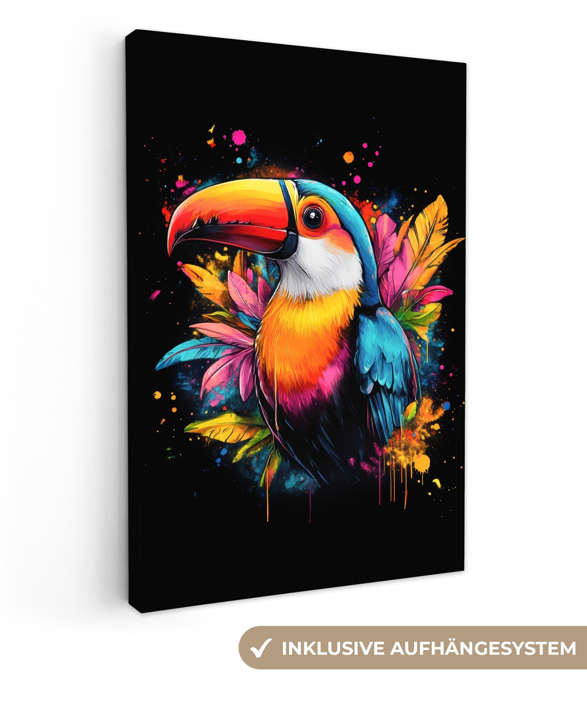 OneMillionCanvasses® Leinwandbild Graffiti - Vogel - günstig online kaufen