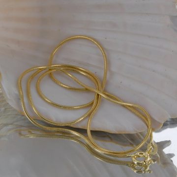 HOPLO Schlangenkette Goldkette Schlangenkette Länge 42cm - Breite 1,1mm - 585-14 Karat Gold, Made in Germany