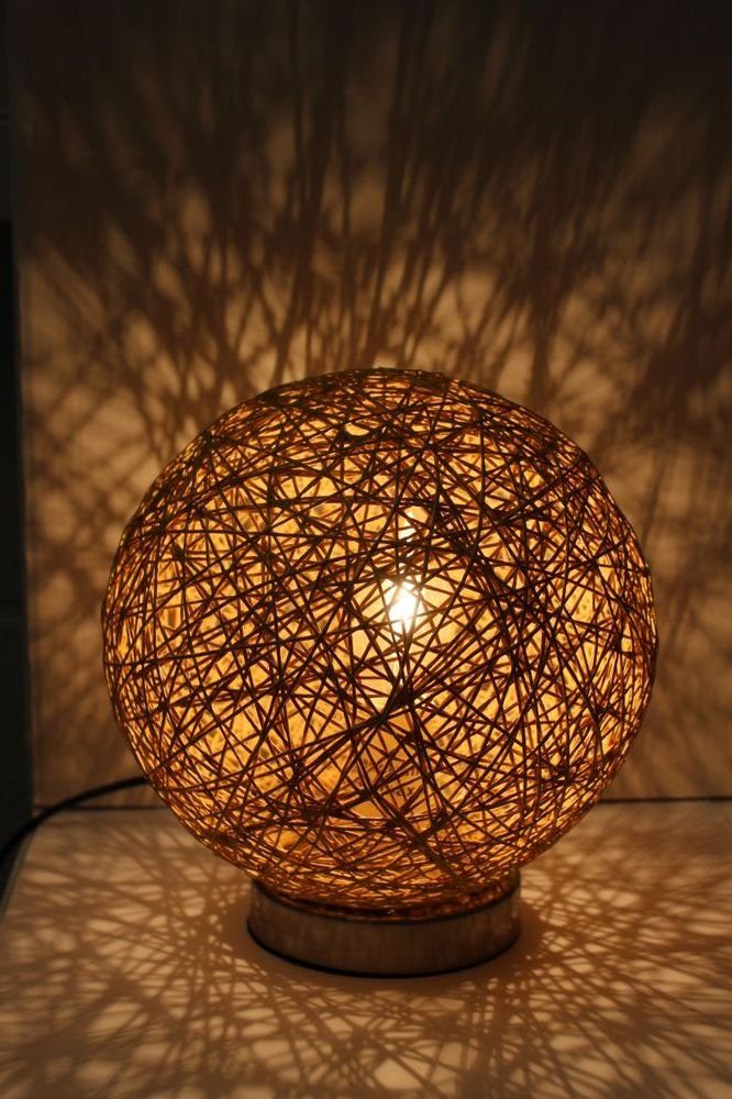 Luna24 simply great ideas... Tischleuchte Tisch Kugelleuchte "Natur" Tischlampe, Dekolampe, Innenbeleuchtung, ohne Leuchtmittel – Bild 4 von 5