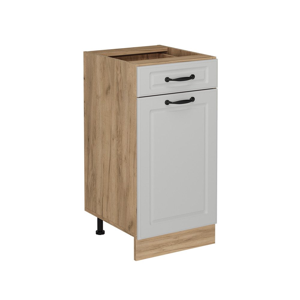 Vicco Unterschrank R-Line, Weiß Landhaus/Goldkraft Eiche, günstig online kaufen