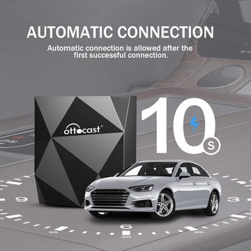 OTTOCAST Wireless CarPlay U2-AIR Auto-Adapter, Plug & Play, Modelljahre nach 2016, Online-Update