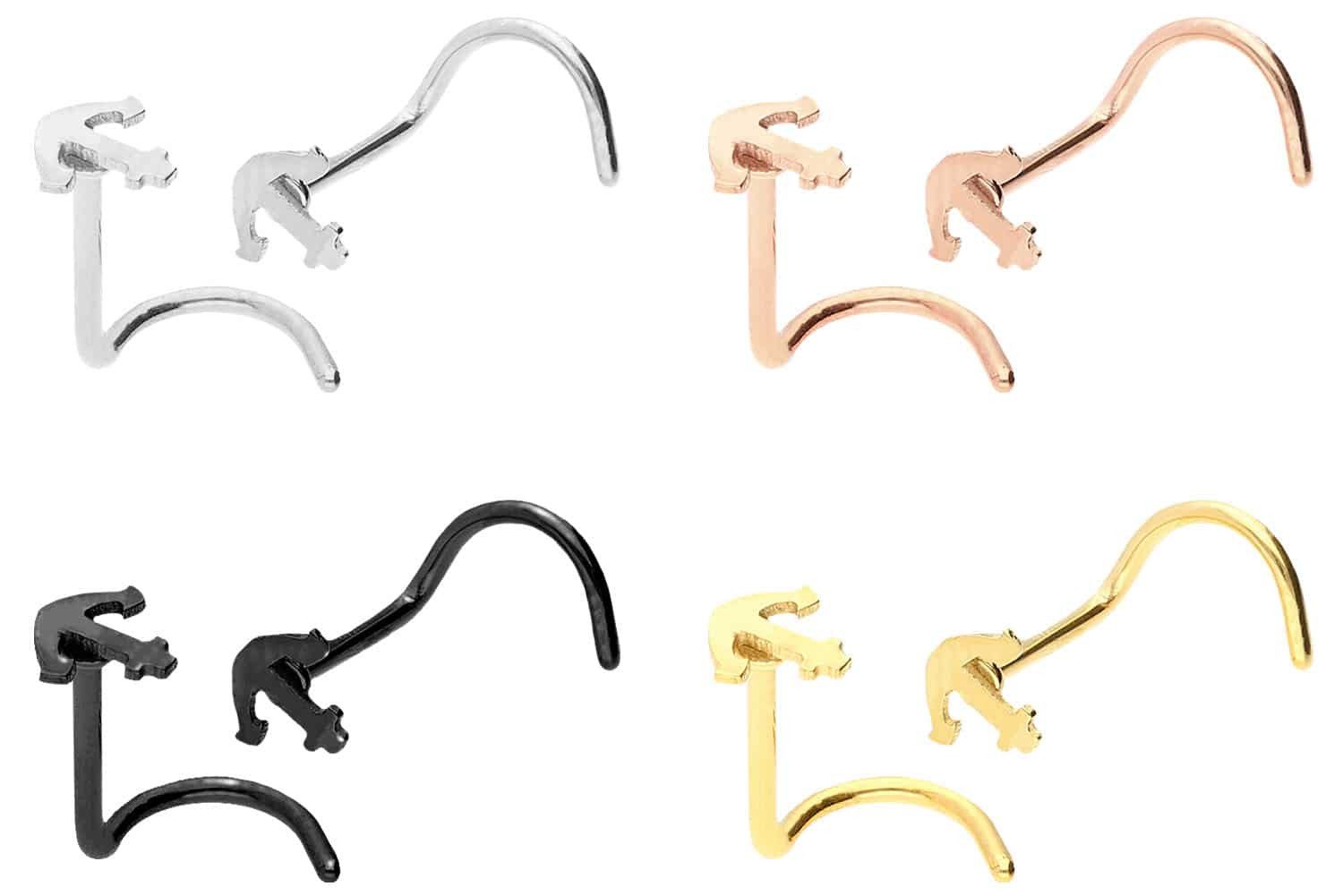 PIERCINGLINE Nasenpiercing Chirurgenstahl Nasenstecker Spirale ANKER (Nasen günstig online kaufen