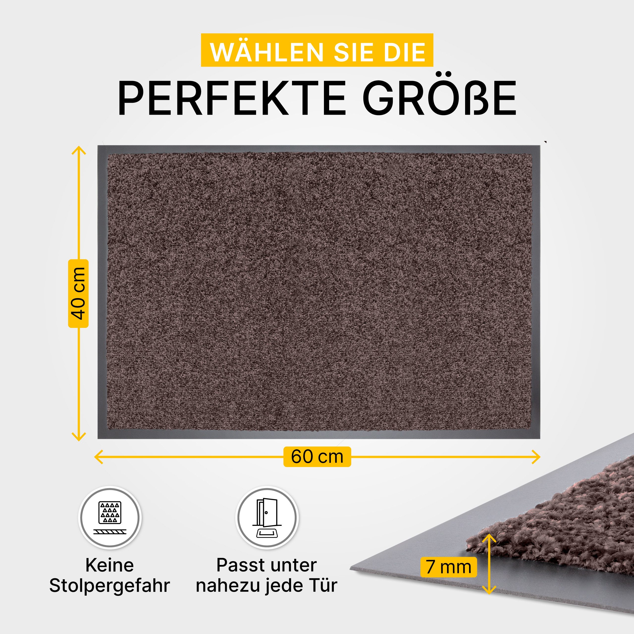 Entrando Fußmatte FIEL, Rechteckig, Höhe: 7 mm, Schmutzfangmatte Innen & Au günstig online kaufen