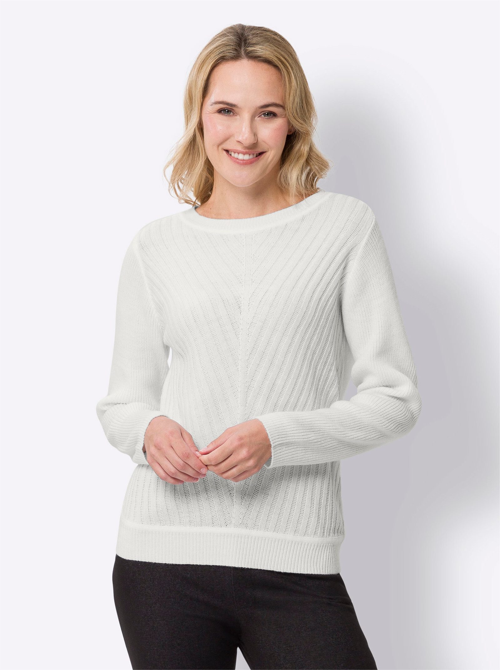 Strickpullover Rundhalspullover