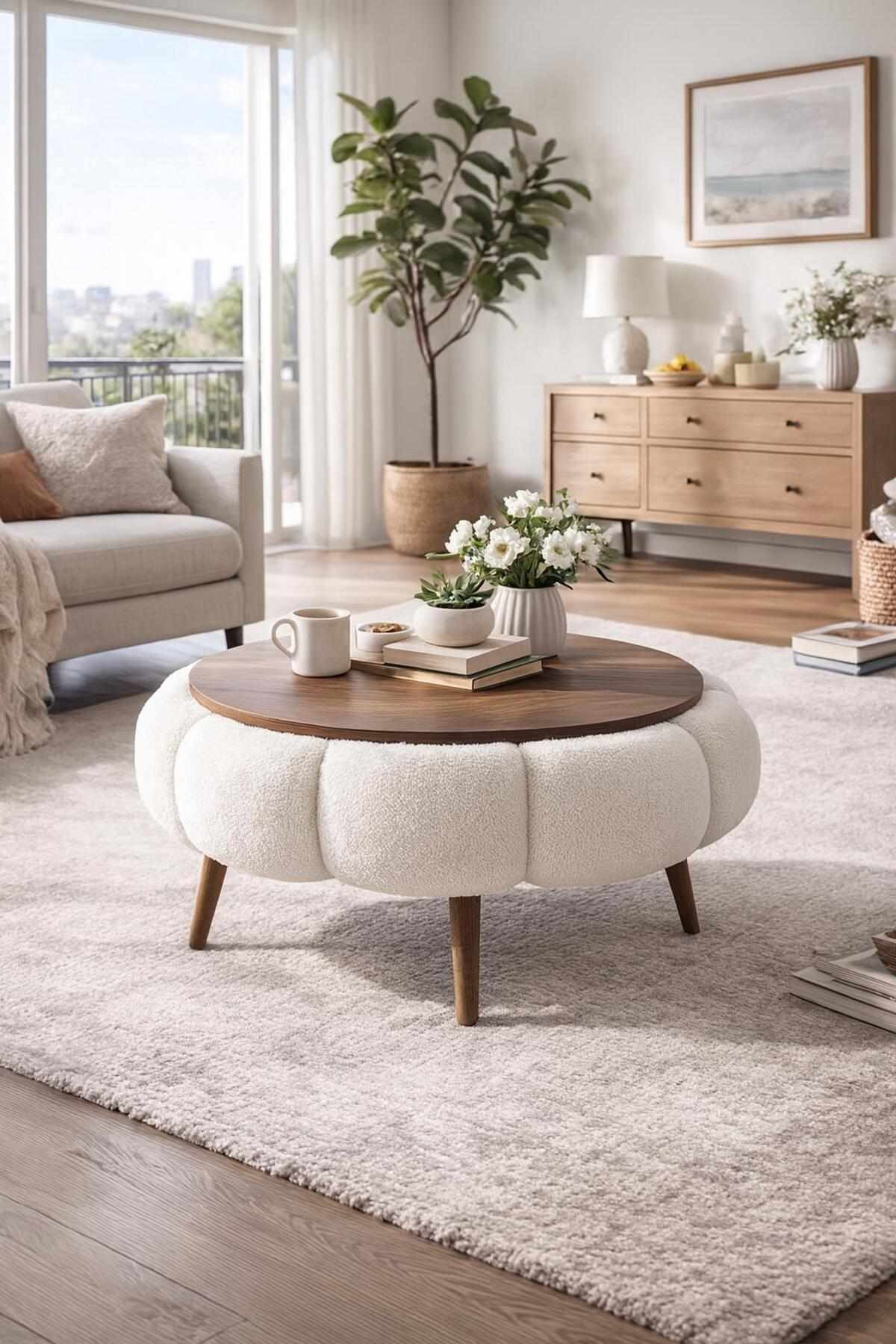 Skye Decor Couchtisch Papatya Couchtisch 60 (1-St), Runde Tischplatte