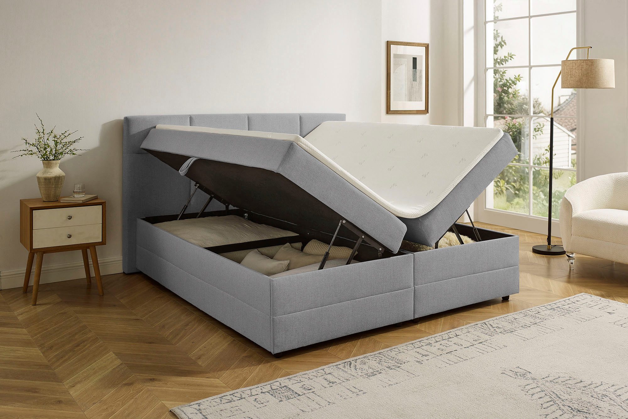 OTTO home Boxbett Fillmore inkl. Bettkasten & Topper, Liegefläche 140 oder 180x200 cm, wähle Größe und Farbe, TOP Angebot!