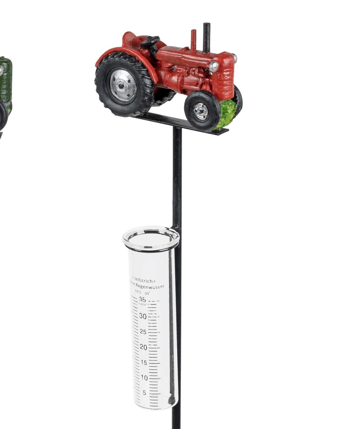 formano Gartenstecker Sommerzeit mit Glas, Rot, Traktor, H: 90cm