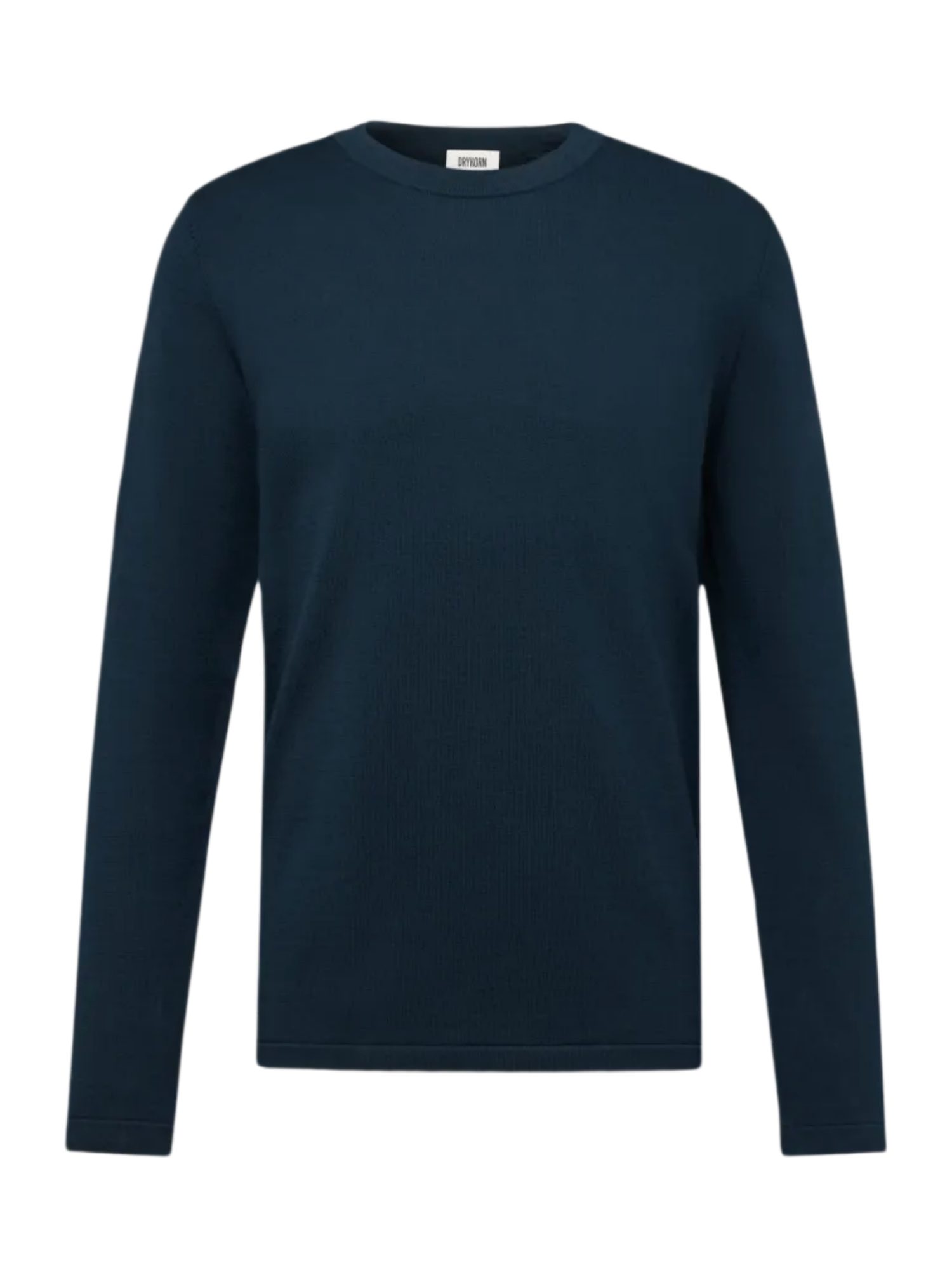 Drykorn Strickpullover blau,Casual,Baumwolle,Unifarben,Rundhals,Lang,Regular Fit