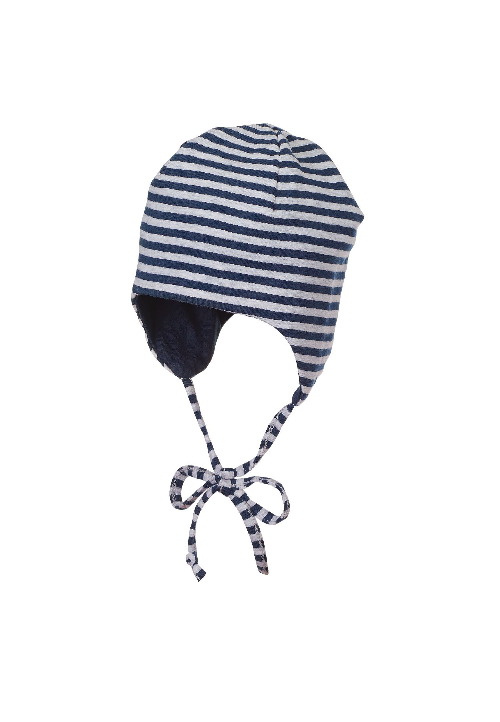 Sterntaler® Schlupfmütze OCS Wende-Mütze (1-St., Babymütze mit klappbarem Schirm und Bindeband) Babymütze aus Baumwolle mit Bindeband und Ohrenklappen