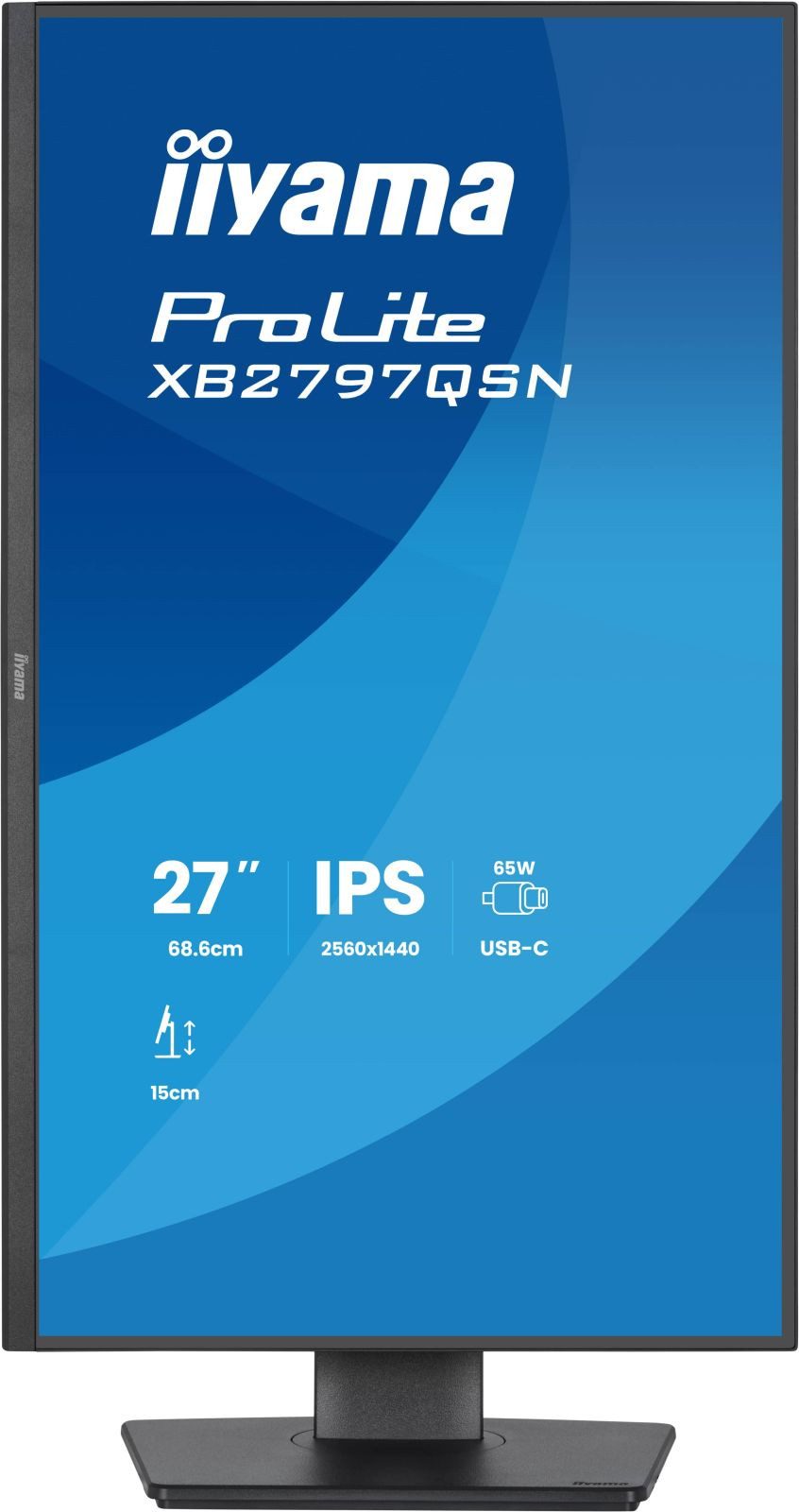 Iiyama iiyama XB2797QSN-B1 TFT-Monitor (2560 x 1440 px, Quad HD, 75 Hz, IPS, Adaptive-Sync, Lautsprecher, HDCP, Pivot, Höhenverstellbar)