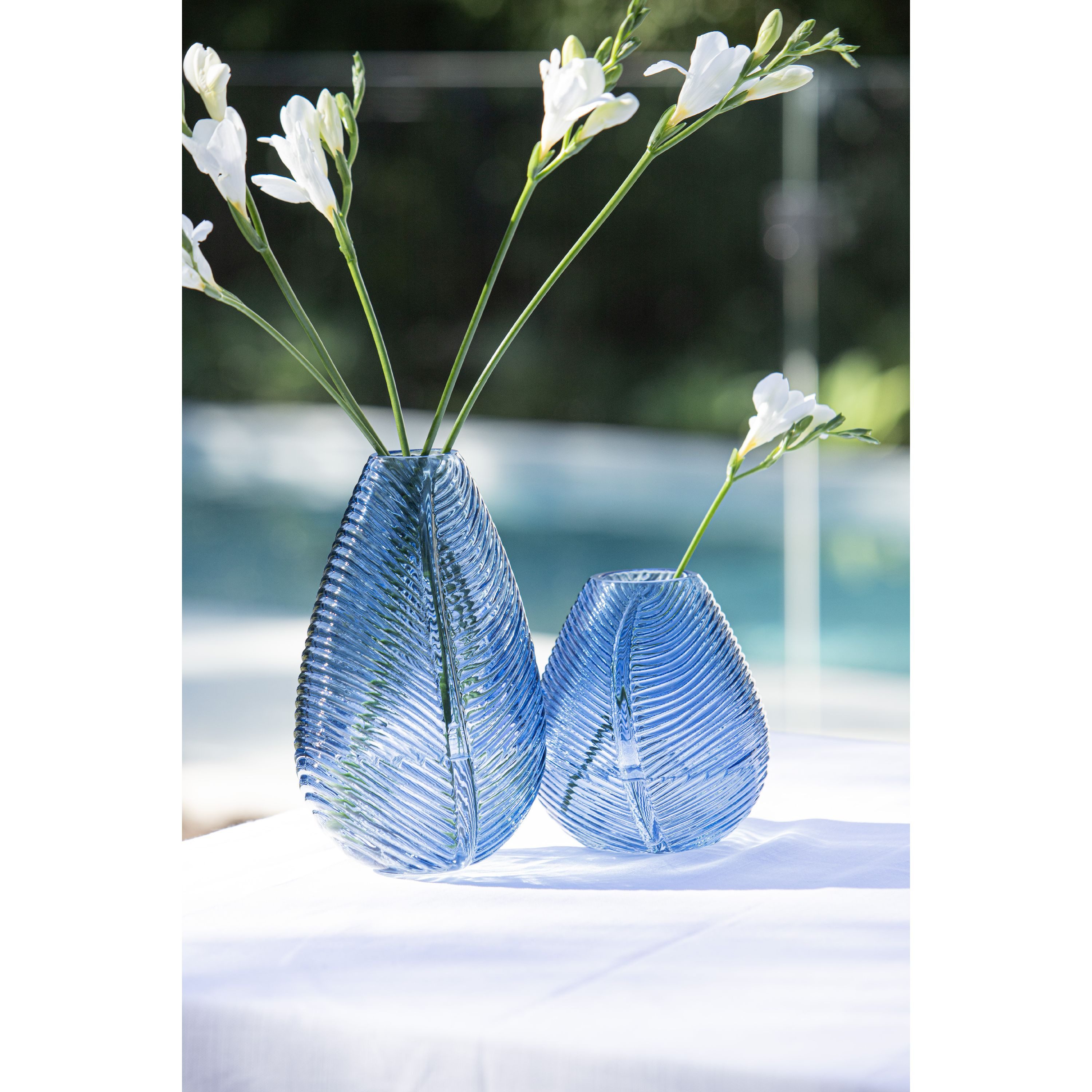 Ladelle Dekovase, mit Blattdesign,Dekoration, Modern, Glas, 21x19,5x22,5cm