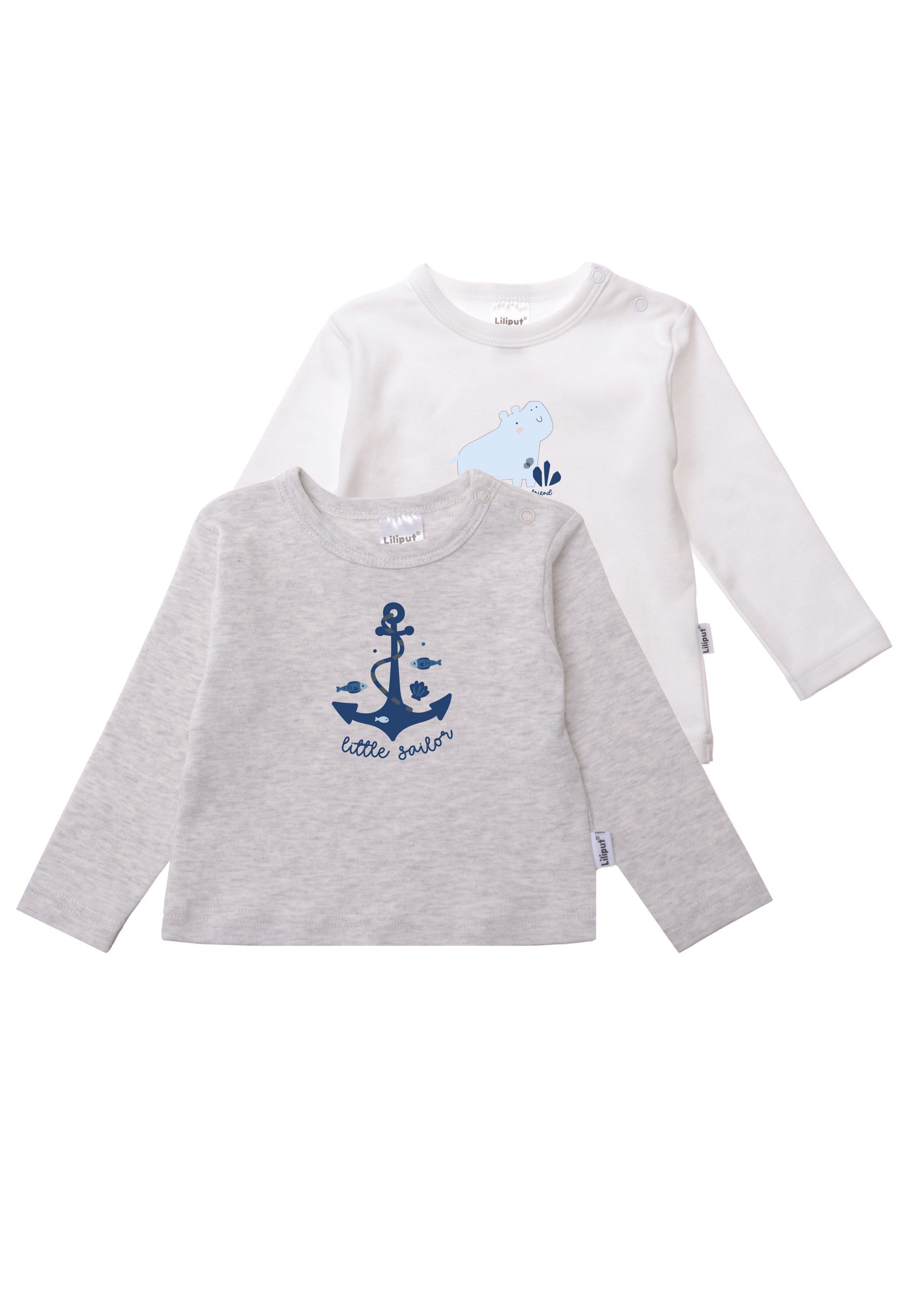 Little 2er-Pack weichem Sailor Liliput Baumwoll-Material aus T-Shirt