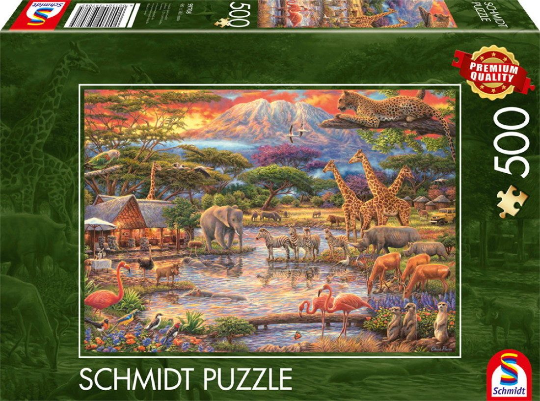 Schmidt Spiele Puzzle 500 Teile Puzzle Paradies am Kilimandscharo 59708, 50 günstig online kaufen