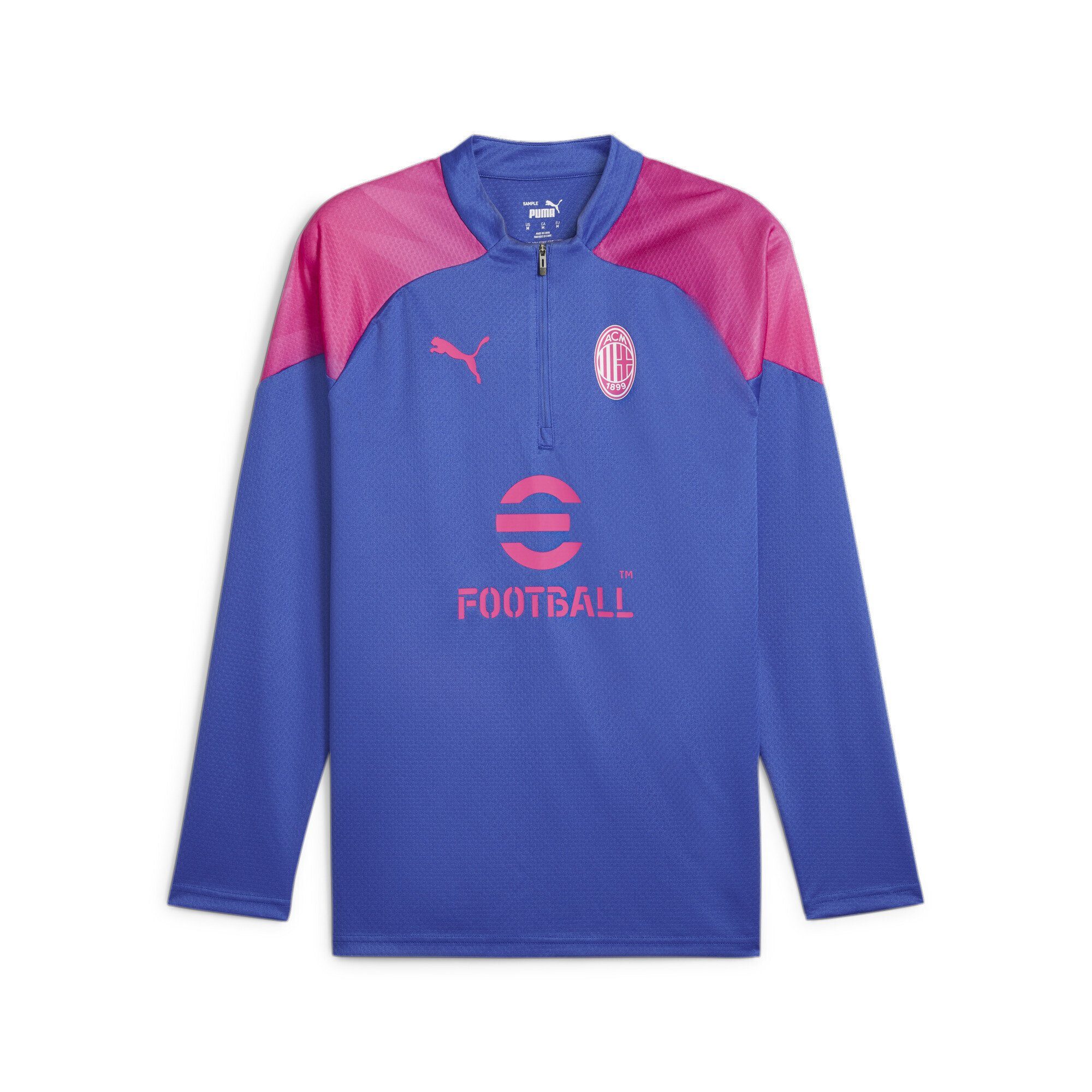 AC Royal mit Fußball-Trainings-Top Trainingsshirt PUMA Sapphire Blue Herren Milan Viertelreißverschluss