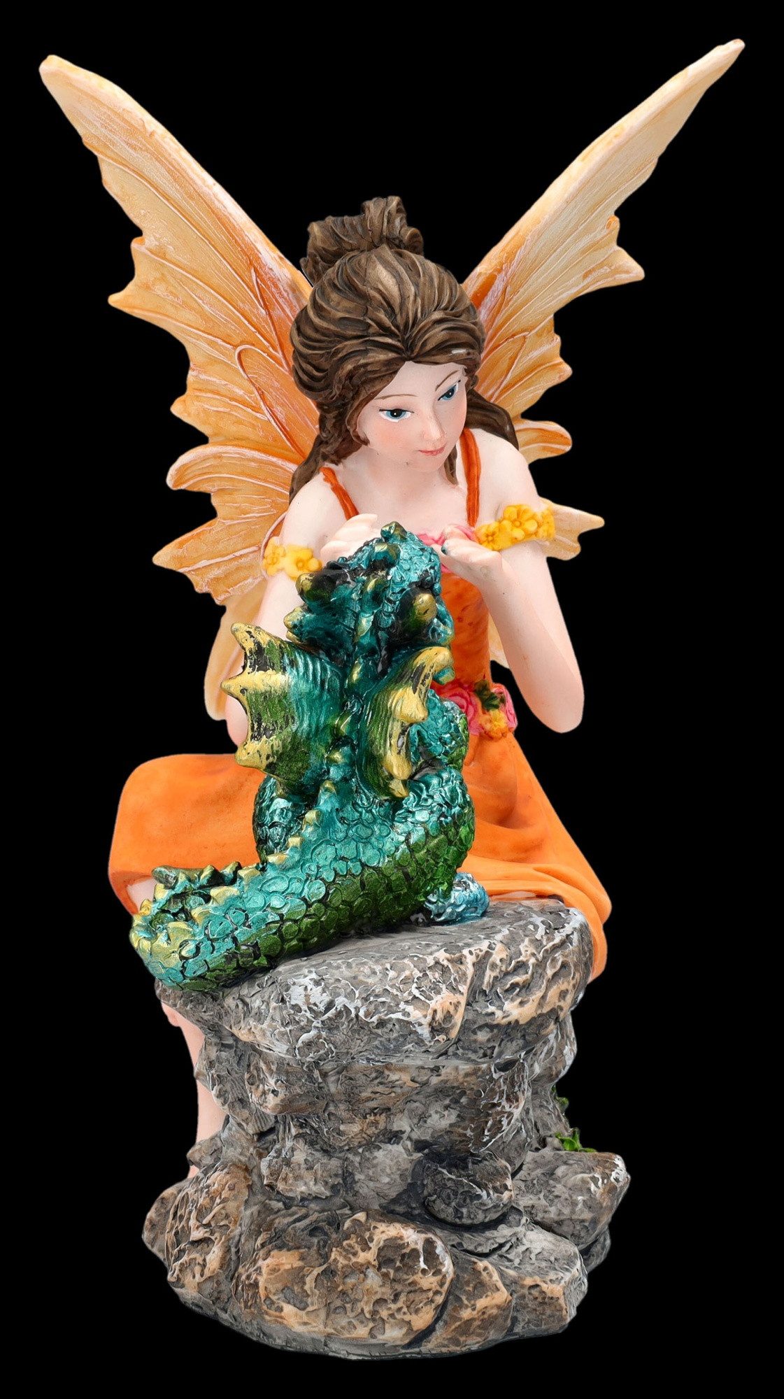 Figuren Shop GmbH Fantasy-Figur Elfen Statue – Dekofigur Elfe mit Drachenba günstig online kaufen