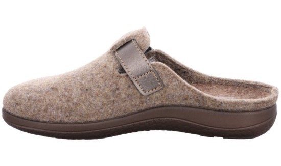 Rohde Bari Pantoffel Hausschuh, Clog mit Klettverschluss-Riemchen