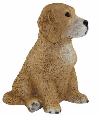 Castagna Tierfigur Deko Figur Hund Golden Retriever Welpe Hundefigur sitzend Kollektion Castagna aus Resin H 24 cm