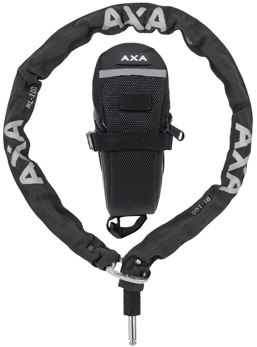AXA Rahmenschlosskette AXA Einsteckkette 100 cm Outdoor Tasche Nylonummantelung schwarz