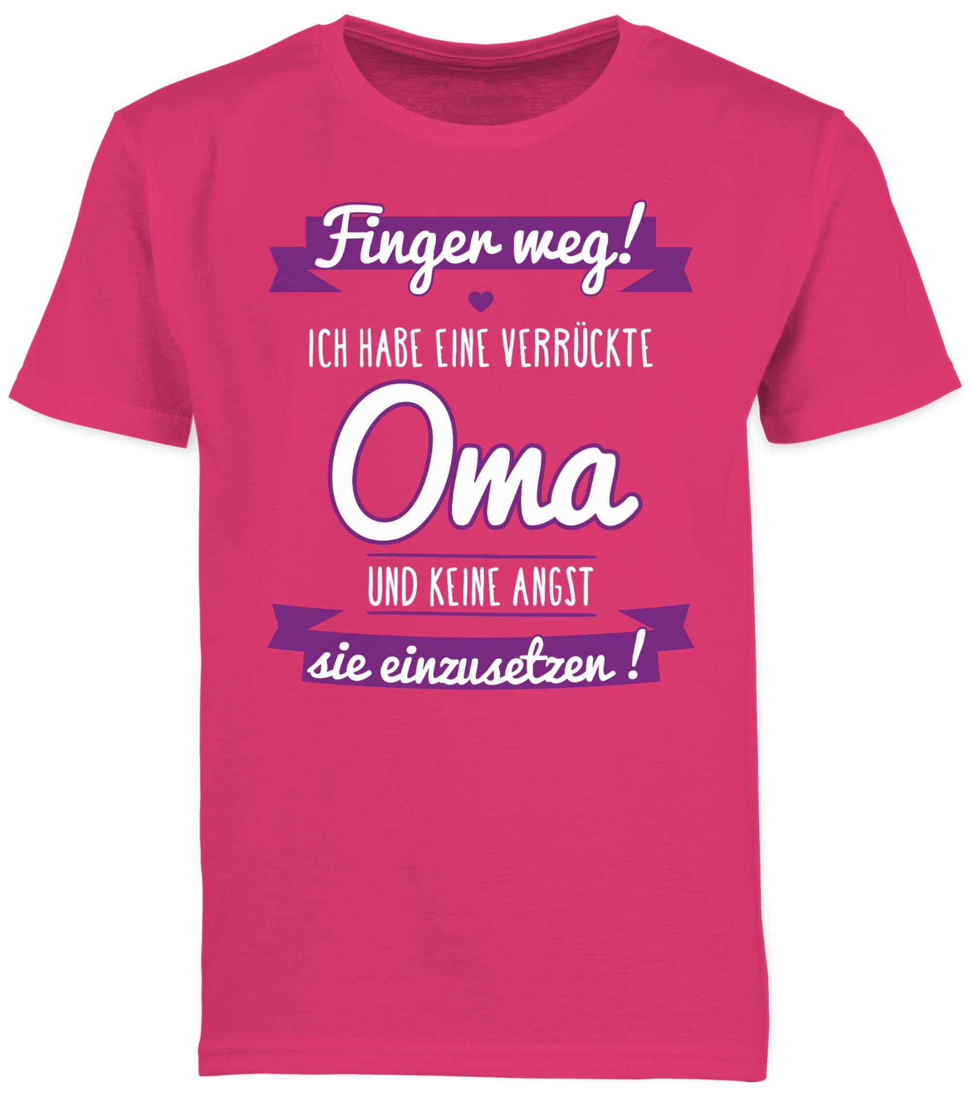 Shirtracer T-Shirt Finger weg ich habe eine verrückte Oma I (1-tlg) Statement Sprüche Kinder