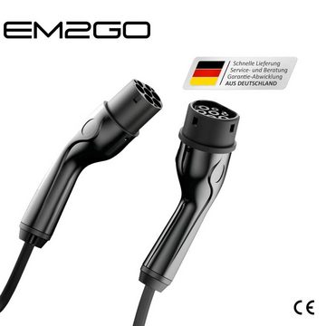 EM2GO EV-Verbindungskabel, 16A, 11kW, 5m Autoladekabel, 16A, 11KW, 5Meter