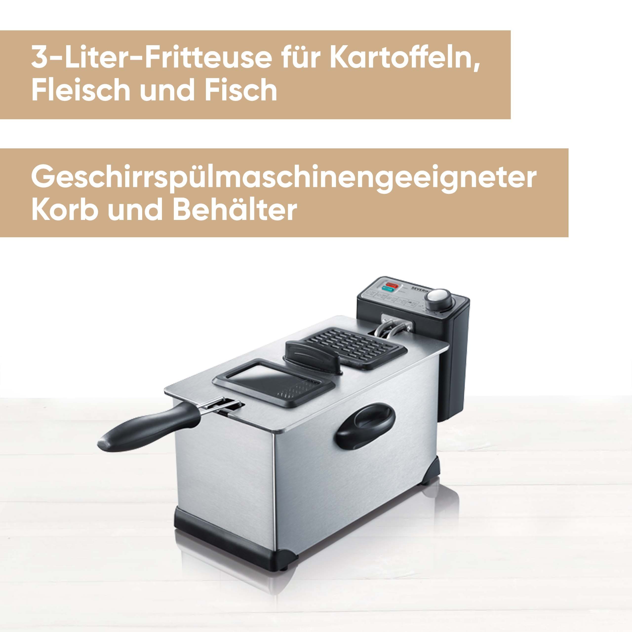 Severin Fritteuse FR 2431, 2000 W, Fassungsvermögen 0,4 kg