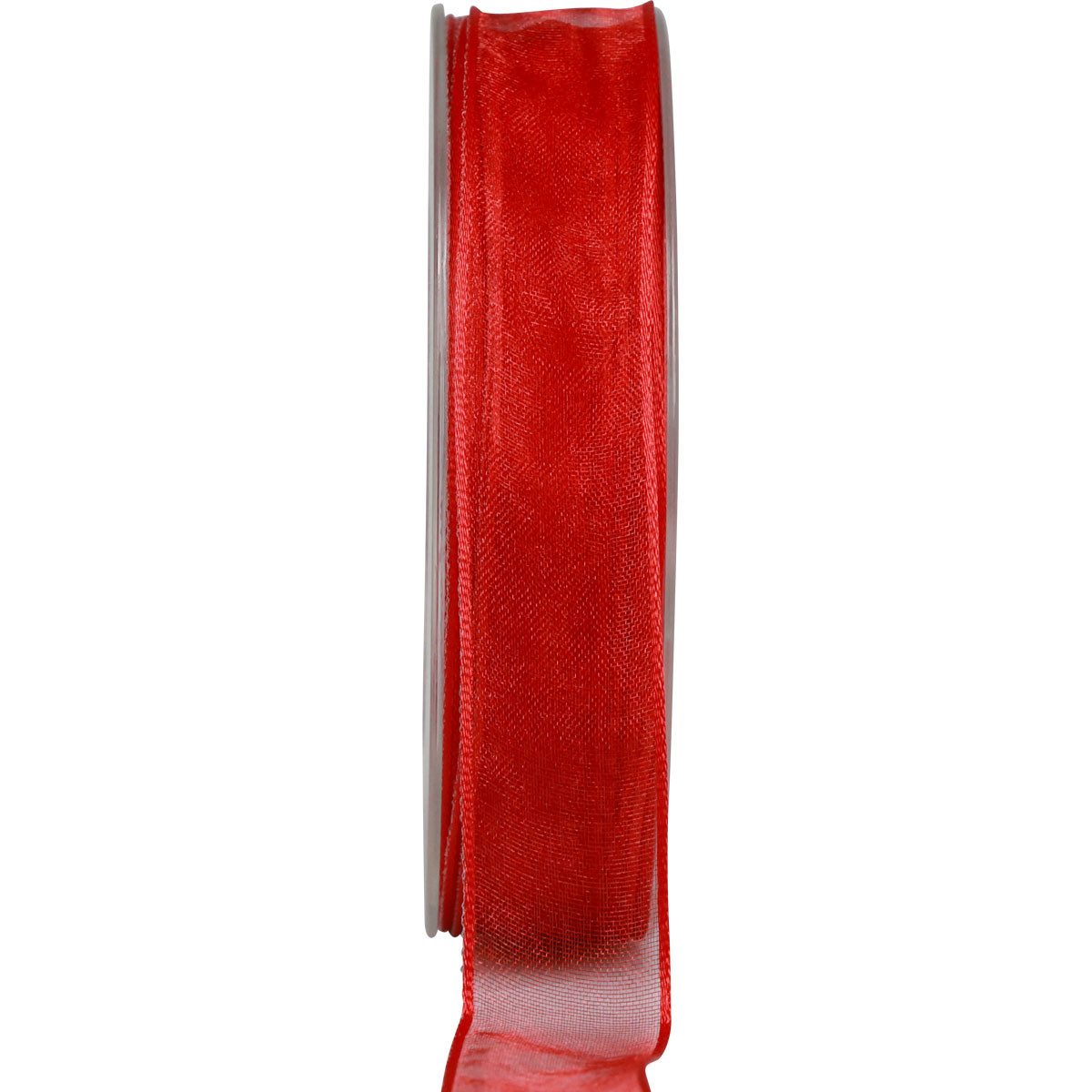 Organzaband Chiffon Organzaband Rot 25mm x 20m Dekoband Geschenkband